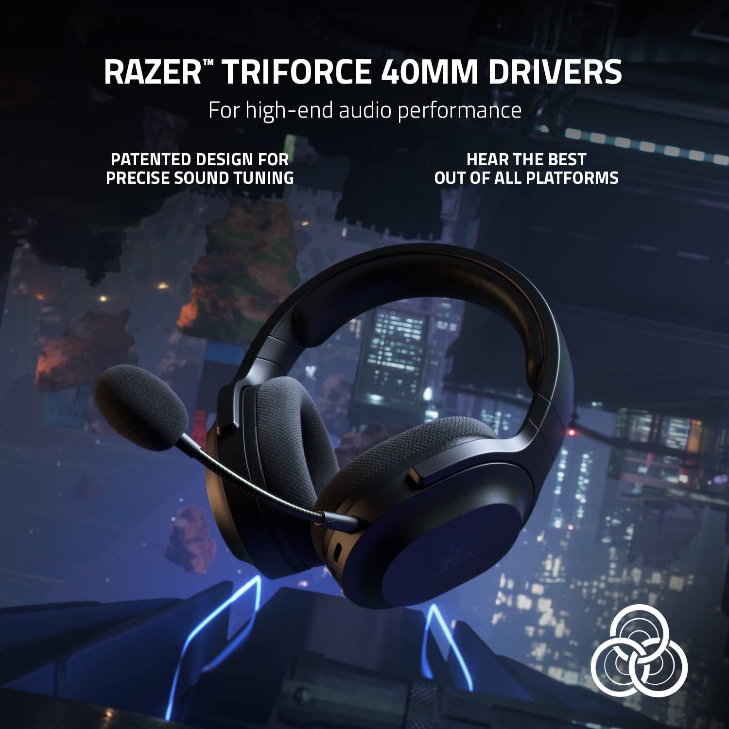 Razer Barracuda X Wireless Gaming & Mobile Headset (PC, PlayStation, Switch, Android, iOS): 2.4GHz Wireless + Bluetooth - Lightweight - 40mm Drivers - Detachable Mic - 50 Hr Battery - Black - Image 4