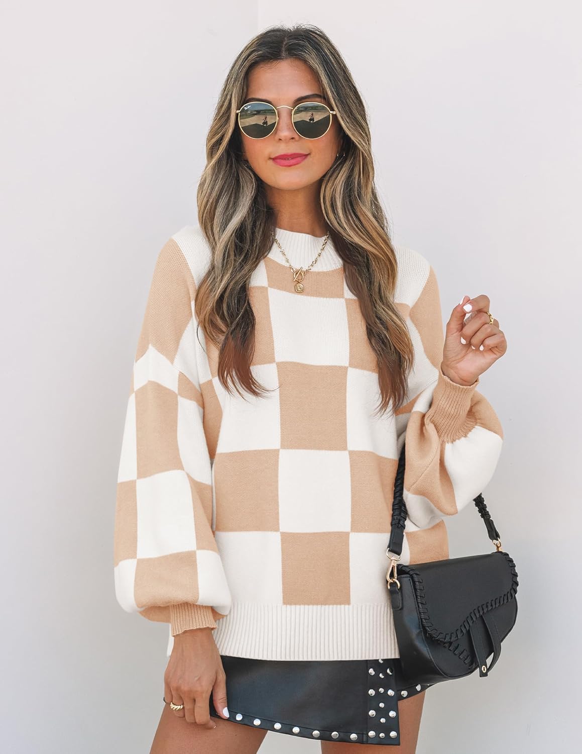 ZESICA Women's Fall Fashion Turtleneck Long Sleeve Striped Ribbed Knit Loose Pullover Sweater Tops ? ? ? ? ? - Image 4
