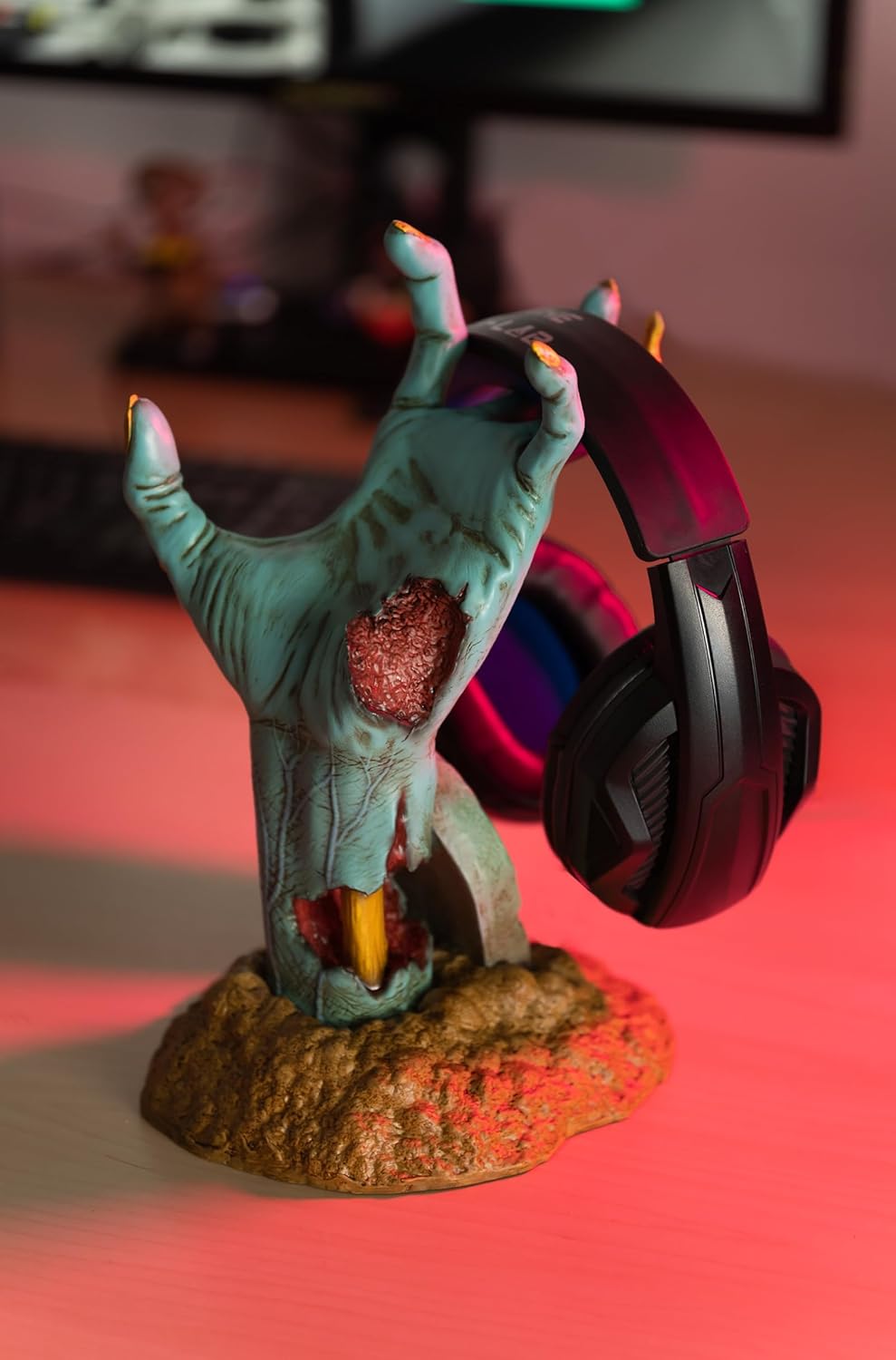 Gaming Controller Holder One More Life | Controller Holder Figure | Headphone Stand & Controller | Gaming Accessories for Desk | Gamer Gifts | Halloween Decorations ? ? ? ? ? - Image 5