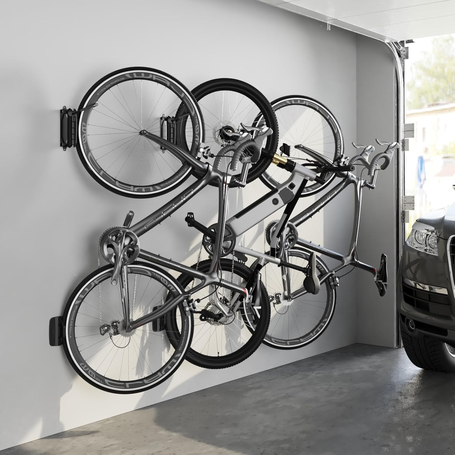 monTEK Swivel Bike Wall Mount, Bike Hangers for Garage, Wall Mount Bike Rack, Space Saving Wall Bike Rack, Vertical Bike Rack Holds up to 66lbs ? ? ? ? ? - Image 6