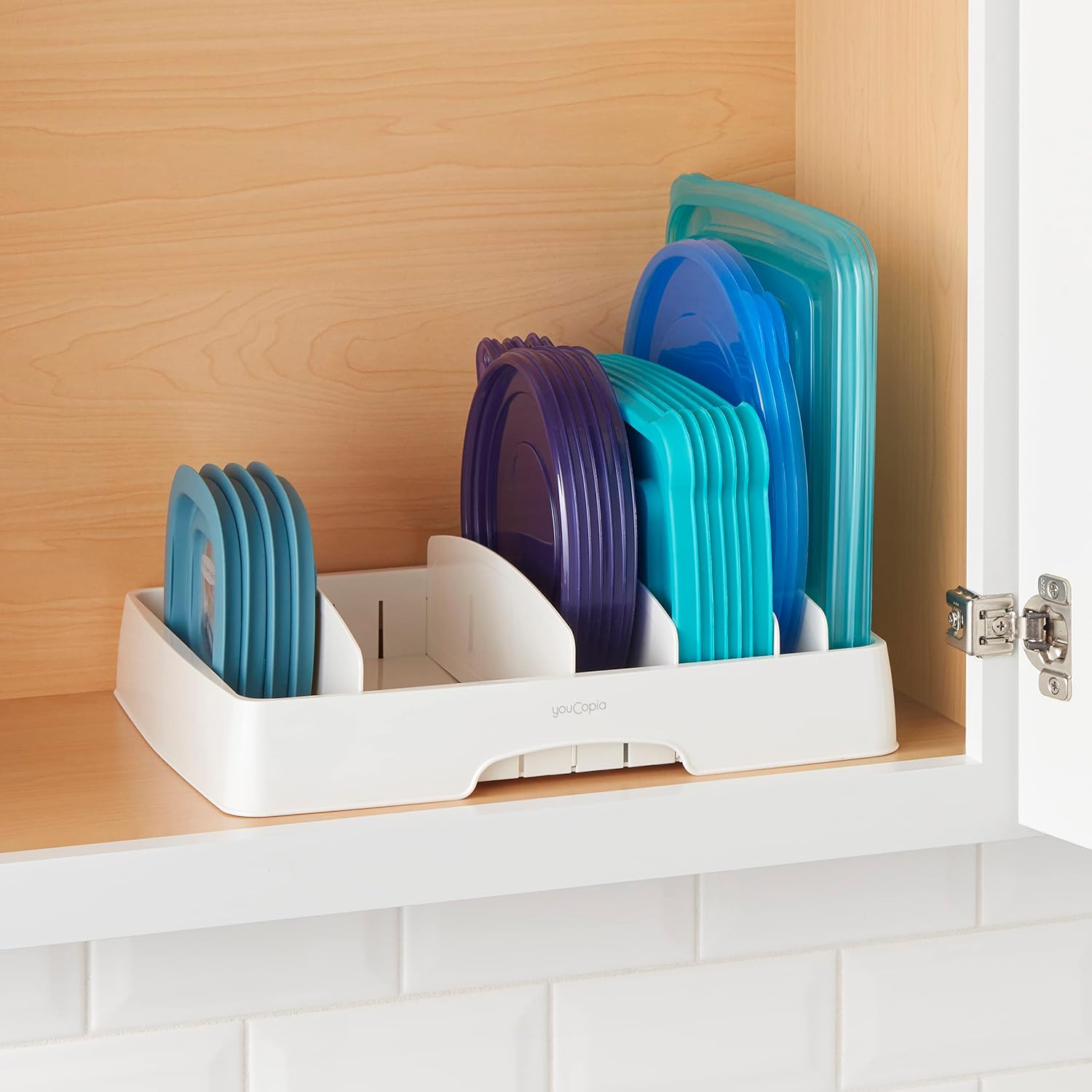 YouCopia StoraLid Adjustable Food Container Lid Organizer for Kitchen Cabinet Storage, Large ? ? ? ? ? - Image 3