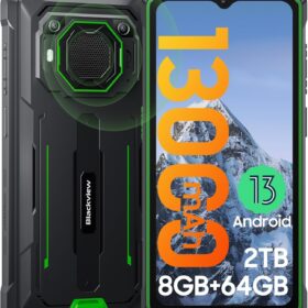 Rugged Phones Unlocked, 2023 Blackview BV6200 Rugged Smartphone, 13000mAh Battery 18W Fast Charge, Android 13, 8GB+64GB/2TB Expand, Loudest Speaker Waterproof Mobile Phones,Three Card Slots,Glove Mode ?   ?   ?  ?   ?
