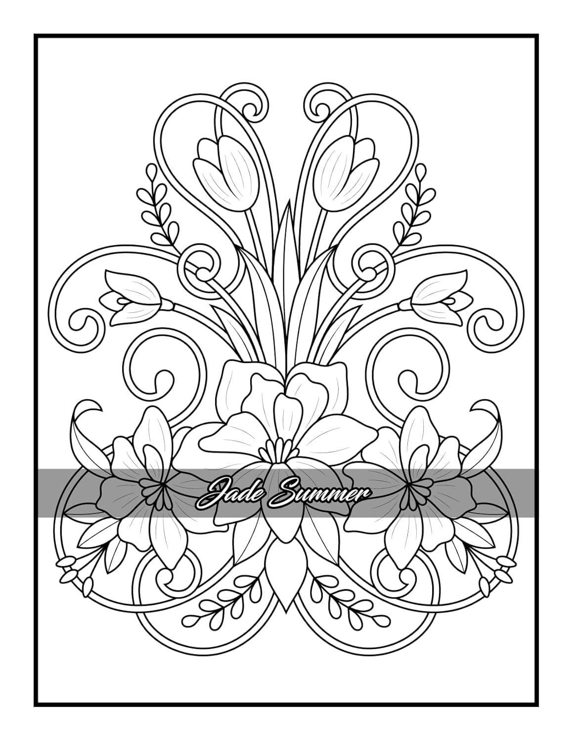 100 Flowers: An Adult Coloring Book with Bouquets, Wreaths, Swirls, Patterns, Decorations, Inspirational Designs, and Much More! ? ? ? ? ? - Image 5