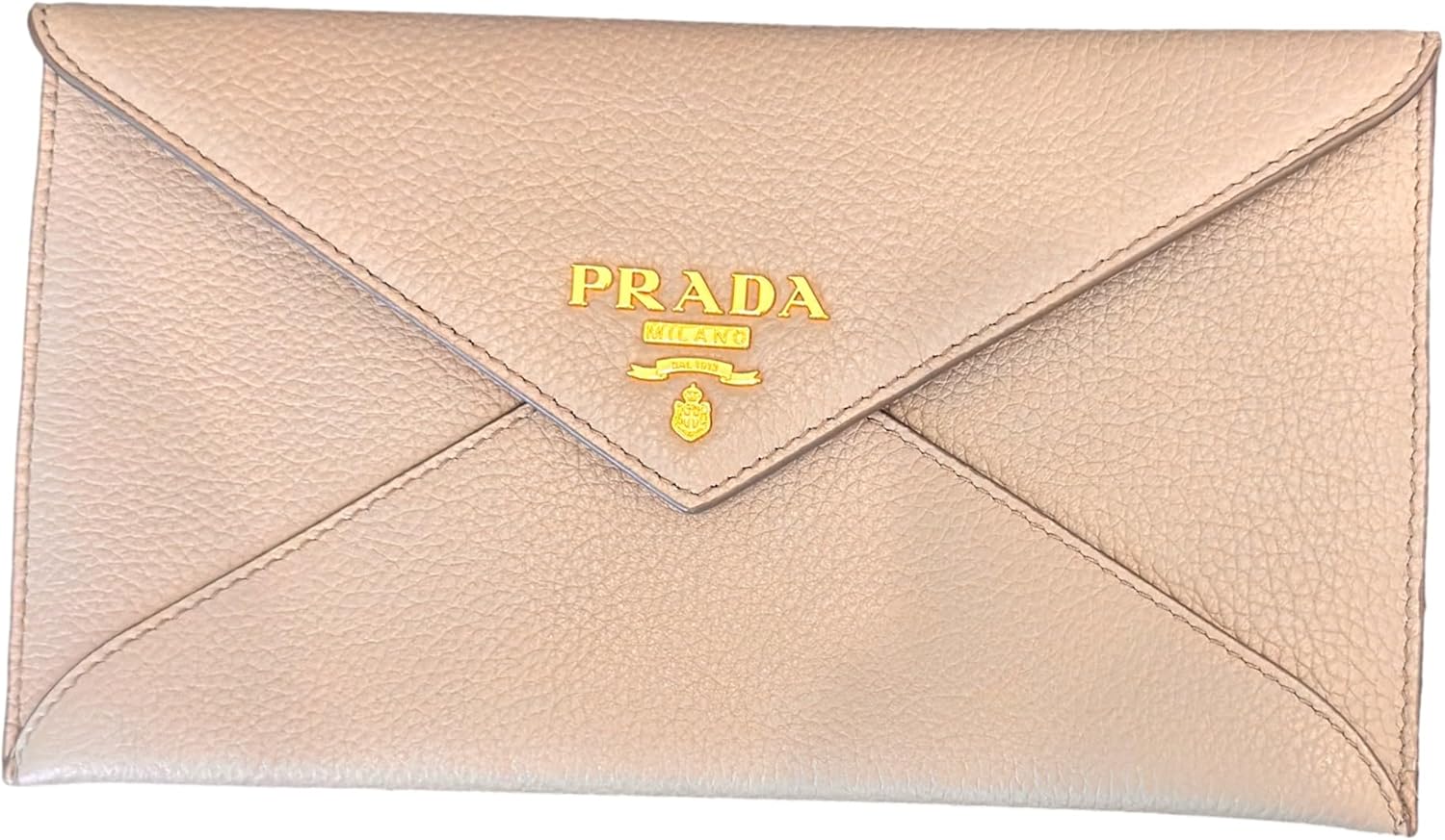 Prada Grey Vitello Grain Leather Long Envelope Wallet 1MF175 ? ? ? ? ?