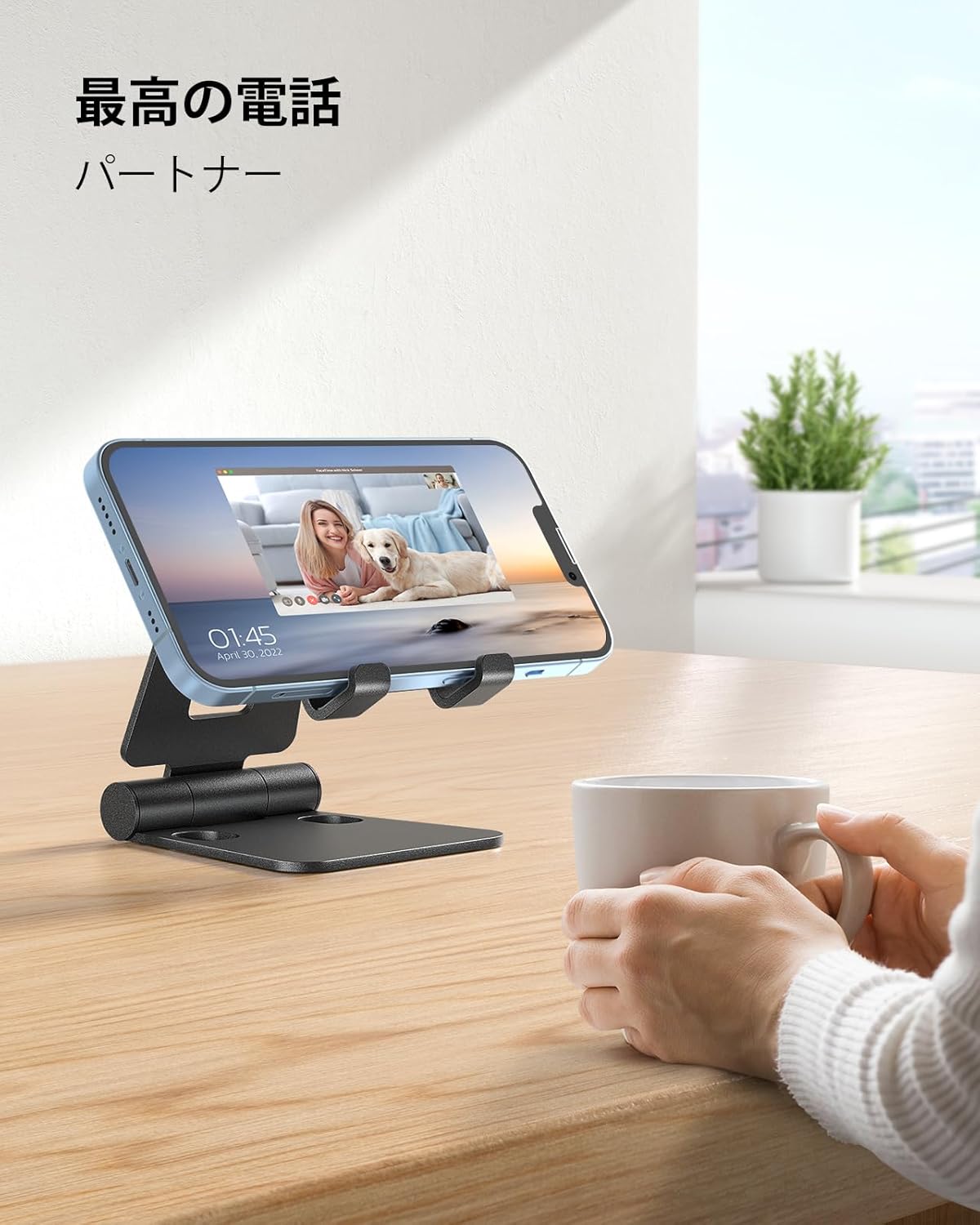 Nulaxy Dual Folding Cell Phone Stand, Fully Adjustable Foldable Desktop Phone Holder Cradle Dock Compatible with Phone 16 15 14 13 12 11 Pro Xs Xs Max Xr X 8, Nintendo Switch, All Phones ? ? ? ? ? - Image 2