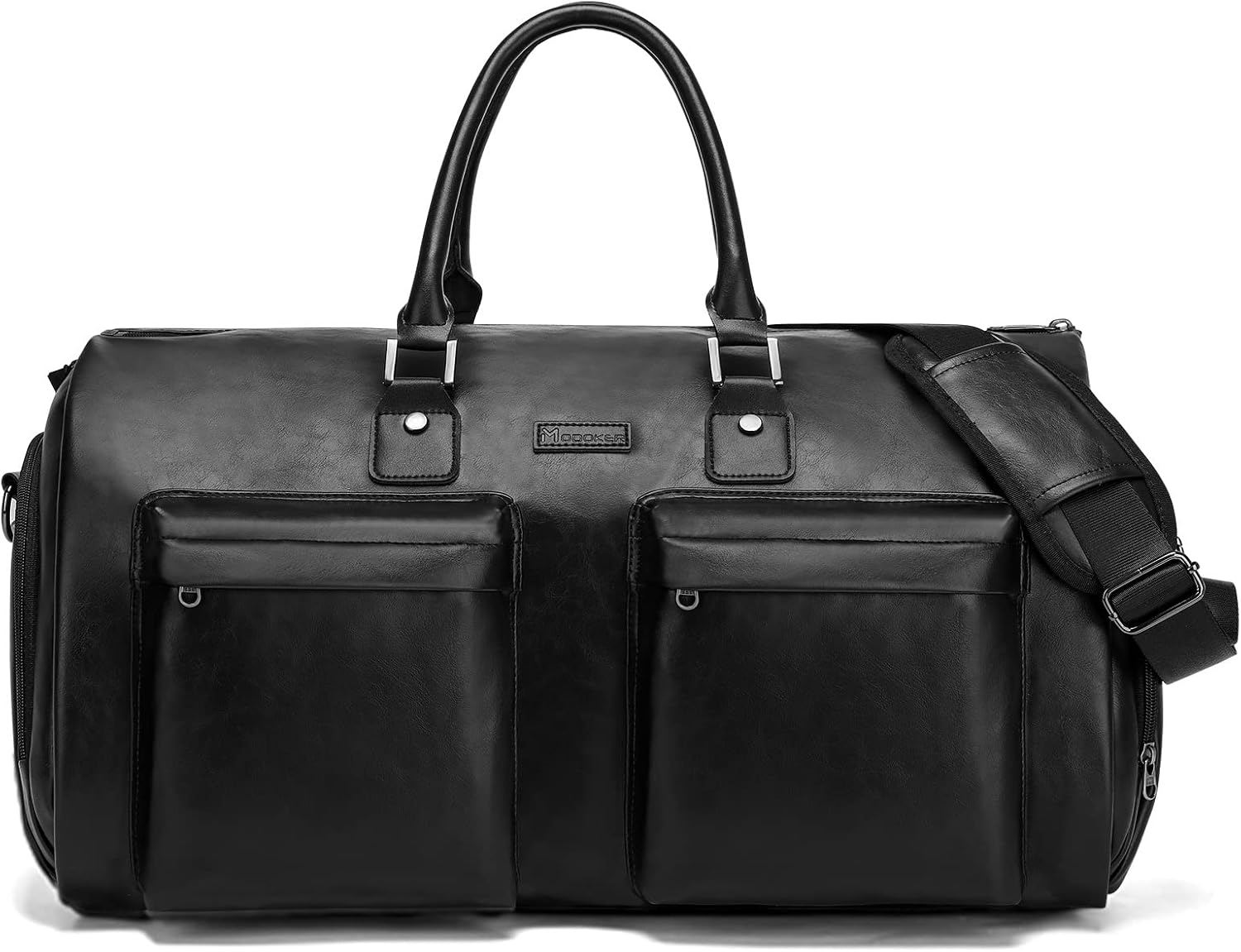 Leather Garment Bag for Travel, Modoker Carry On Suit Carrier Travel Bag with Shoulder Strap/Multiple Pockets - Ideal for Business Trips & Weekend Getaways - The Garment Duffel Bag for Traveling Men ? ? ? ? ?