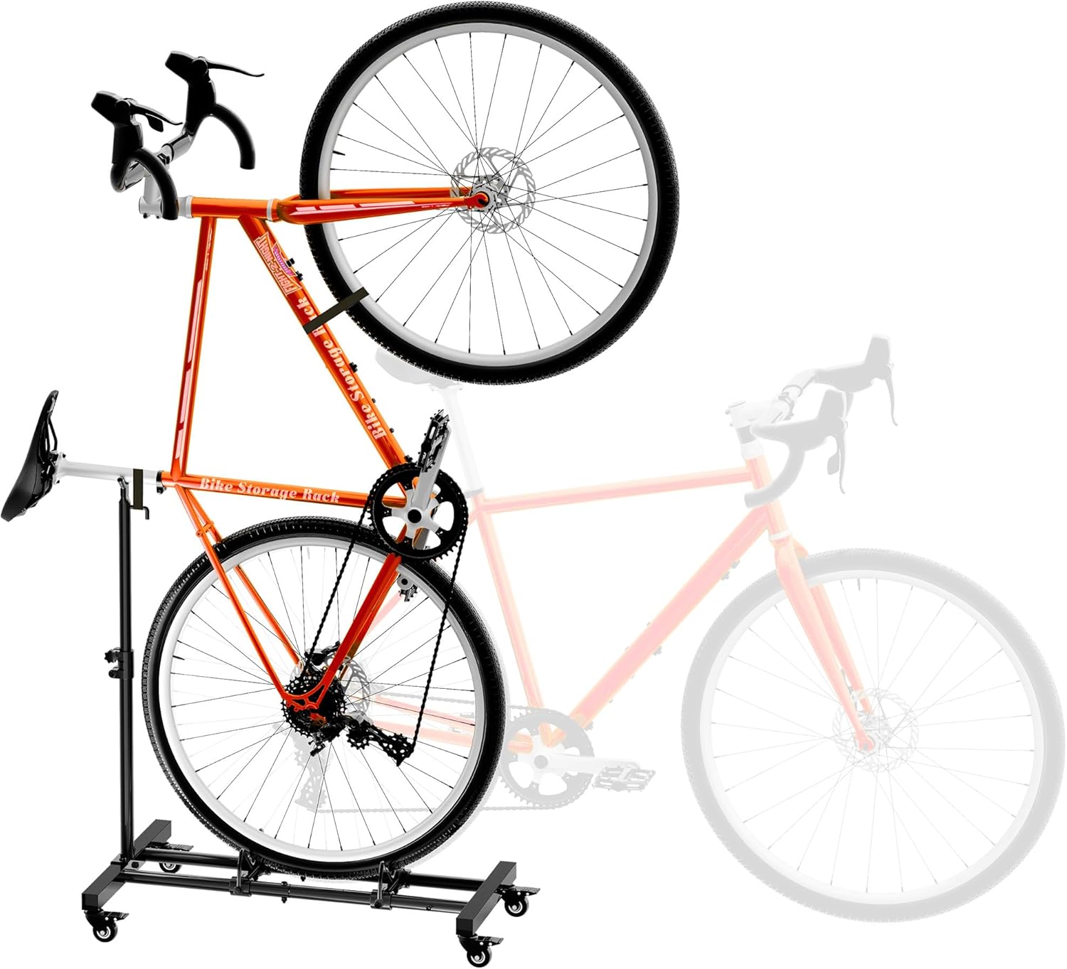 Vertical Bike Stand, Freestanding Indoor Bike Storage Rack Upright Bicycle Floor Stand Indoor Bike Holder with Adjustable Height for Garage & Apartment - for Wheels Sizes up to 29? ? ? ? ? ?