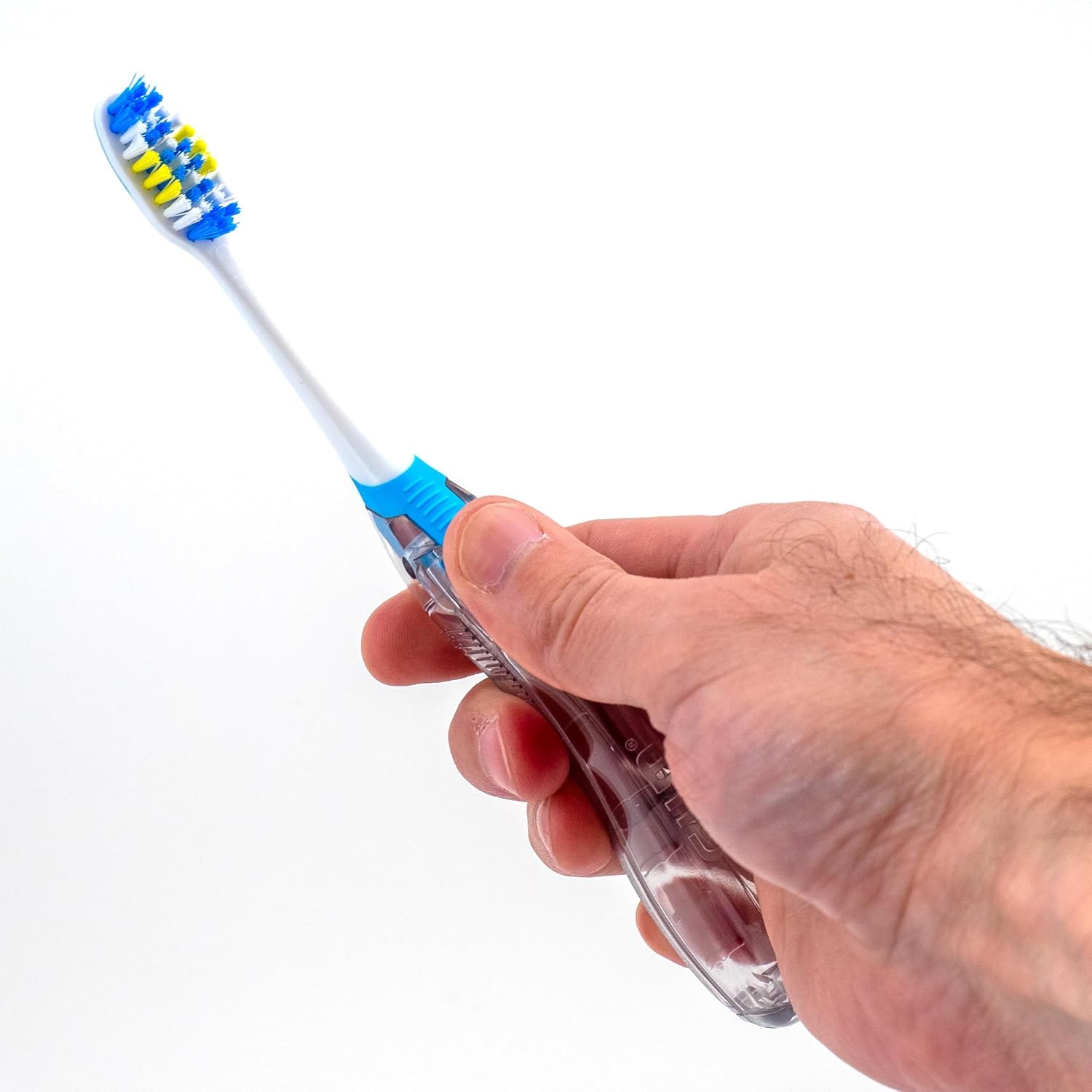 GUM Folding Travel Toothbrush, Compact Head + Tongue Cleaner, Soft Bristled Travel Toothbrushes for Adults, 2ct (Colors may vary) ? ? ? ? ? - Image 4