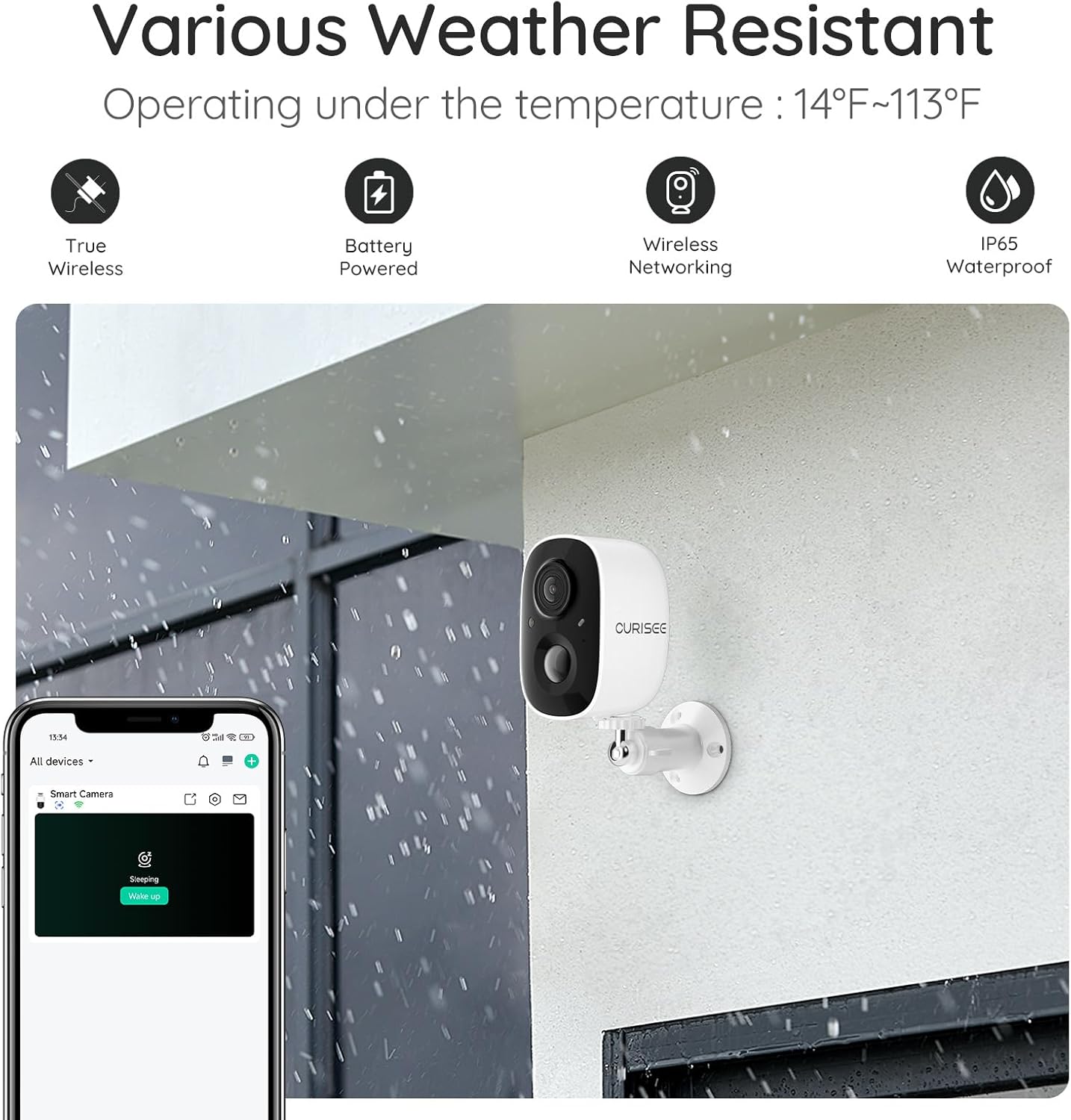 Outdoor Security Camera Wireless 2K Camera for Home Security Wireless Outdoor Battery Security Cameras 2.4GHz WiFi Smart Motion Detection,Color Night Vision,Waterproof, Cloud/SD Storage ? ? ? ? ? - Image 6