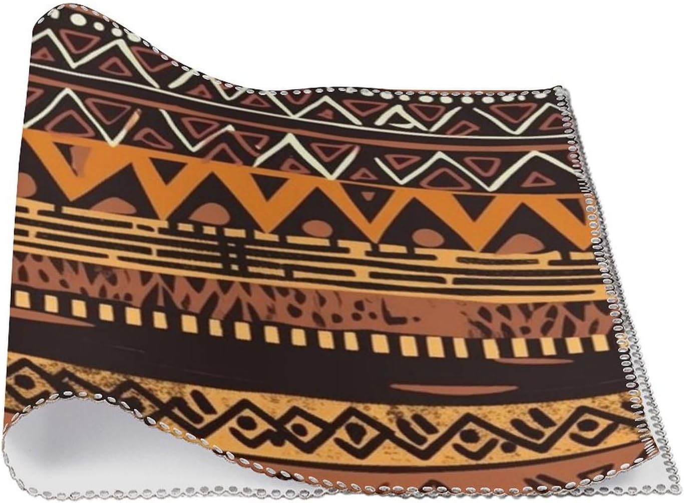 African Mud Cloth Tribal Kitchen Placemats Set 6 Heat Resistant Canvas Table Mats Rectangle Place Mats for Dining Table Washable Placemat for Party Decor Indoor Outdoor ? ? ? ? ? - Image 3