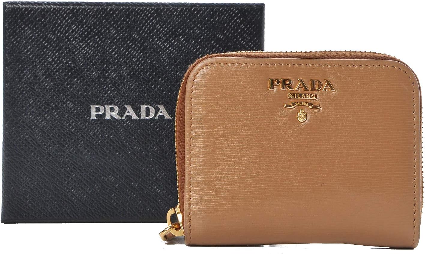 Prada Portamonete Vitello Move Caramel Beige Leather Zip Around Wallet 1MM268 ? ? ? ? ? - Image 3