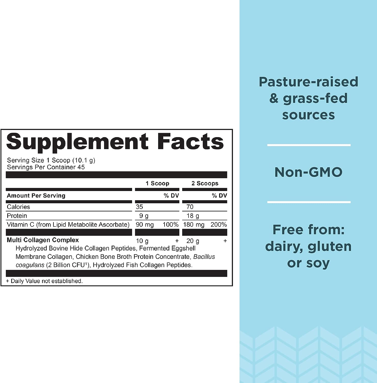 Ancient Nutrition Collagen Powder Protein with Probiotics, Unflavored Multi Collagen Protein with Vitamin C, 45 Servings, Hydrolyzed Collagen Peptides Supports Skin and Nails, Gut Health, 16oz ? ? ? ? ? - Image 2