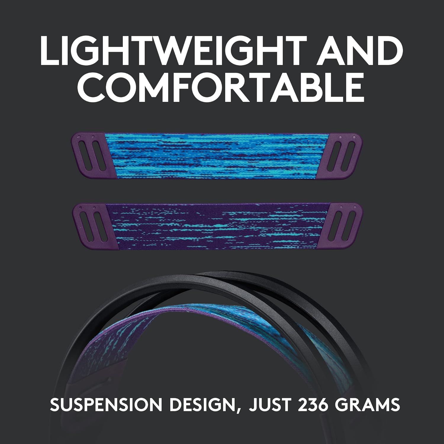 Logitech G535 Lightspeed Wireless Gaming Headset - Lightweight on-ear headphones, flip to mute mic, stereo, compatible with PC, PS4, PS5, USB rechargeable - Black - Image 3