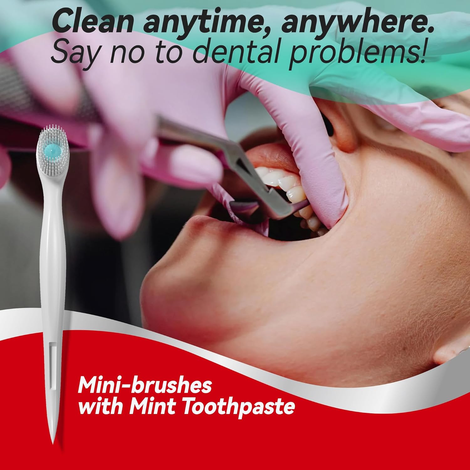 cleaings? Mini Brushes-Disposable Toothbrushes with Toothpaste and Pick for Work or Travel, 24 Count (Mint Flavor?Pack of 1?) ? ? ? ? ? - Image 6