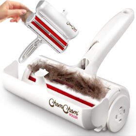 Chom Chom Roller Pet Hair Remover and Reusable Lint Roller - ChomChom Cat and Dog Hair Remover for Furniture, Couch, Carpet, Clothing and Bedding - Portable, Multi-Surface Fur Removal Tool                 