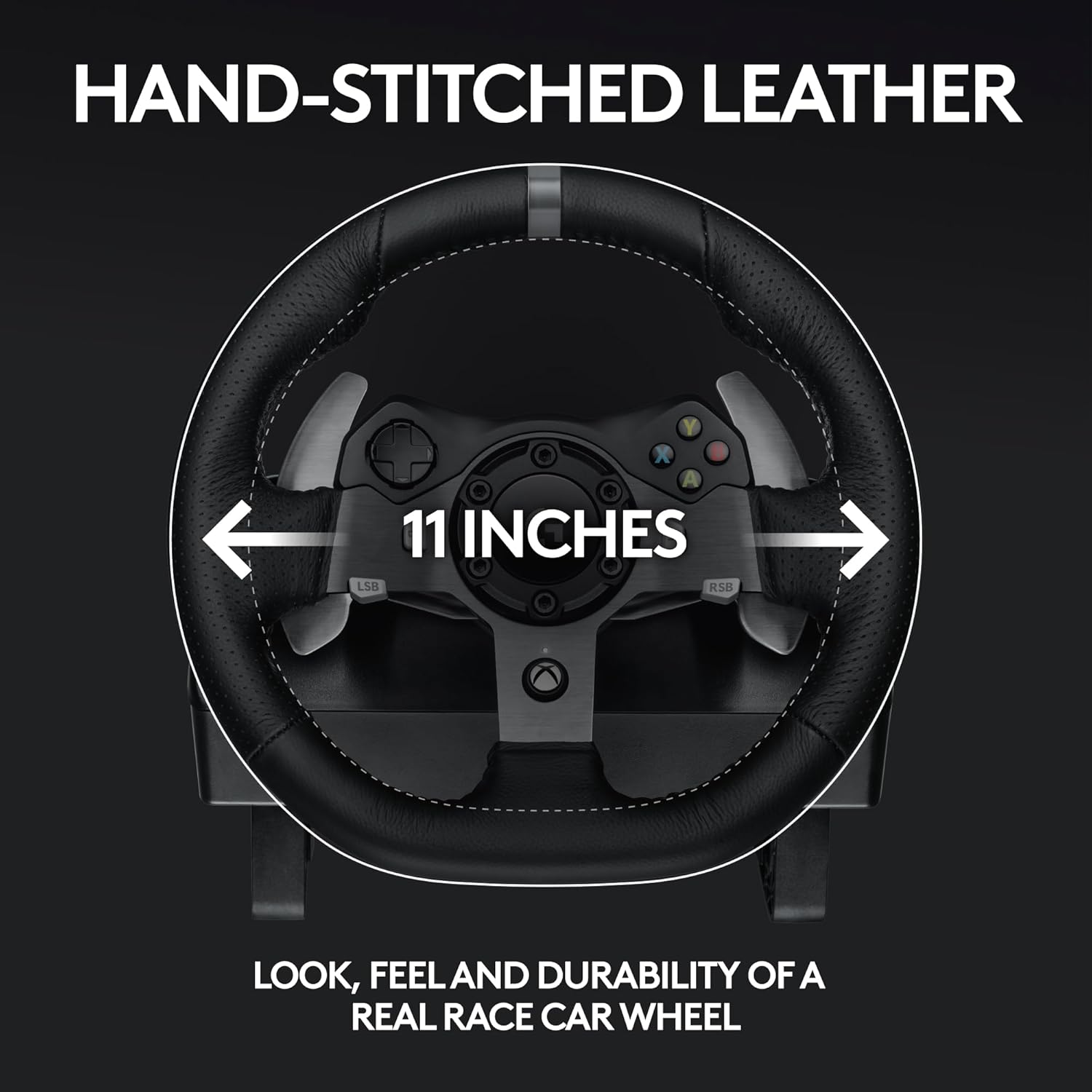Logitech G920 Driving Force Racing Wheel and Floor Pedals, Real Force Feedback, Stainless Steel Paddle Shifters, Leather Steering Wheel Cover for Xbox Series X|S, Xbox One, PC, Mac - Black ? ? ? ? ? - Image 5