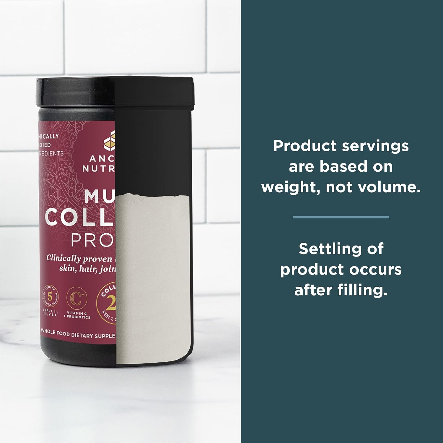 Ancient Nutrition Collagen Powder Protein with Probiotics, Unflavored Multi Collagen Protein with Vitamin C, 45 Servings, Hydrolyzed Collagen Peptides Supports Skin and Nails, Gut Health, 16oz ? ? ? ? ? - Image 6