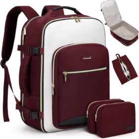 LOVEVOOK Large Travel Backpack for Women & Men, 40L Carry on Backpack for Airplanes, TSA Personal Item Travel Bag fits 17