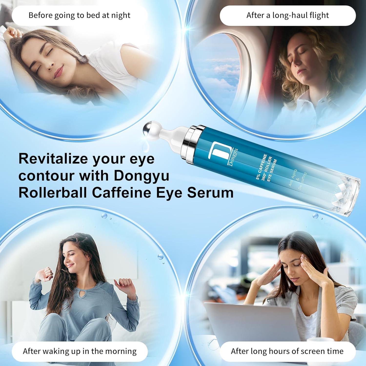Caffeine Eye Cream for Dark Circles: Under Eye Cream Morning Skincare - Daily Eye Serum for Eyelids Puffiness (Formula Upgraded) ? ? ? ? ? - Image 6