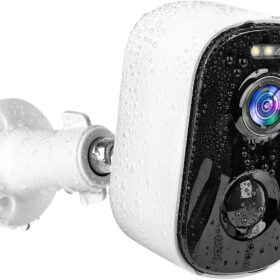 Geekee 1080P Security WiFi Cameras for Home Security, Wireless Outdoor with Motion Detection, Spotlight/Siren Alarm, Color Night Vision, 2-Way Talk, Waterproof SD/Cloud Storage Battery Powered
