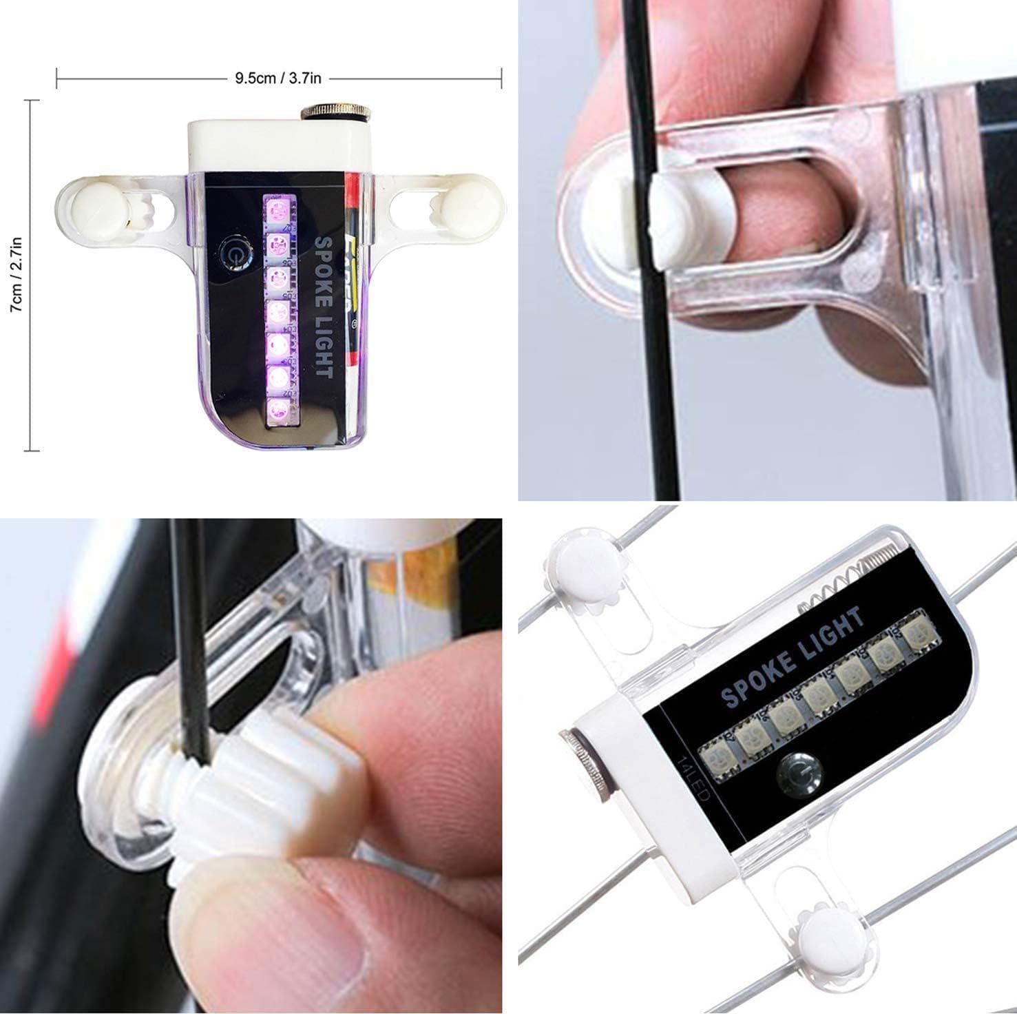 Bike Wheel Lights (2 Pack) - Waterproof LED Bicycle Spoke Lights Safety Tire Lights - Great Gift for Kids Adults - 30 Different Patterns Change - Bike Accessories - Black ? ? ? ? ? - Image 3