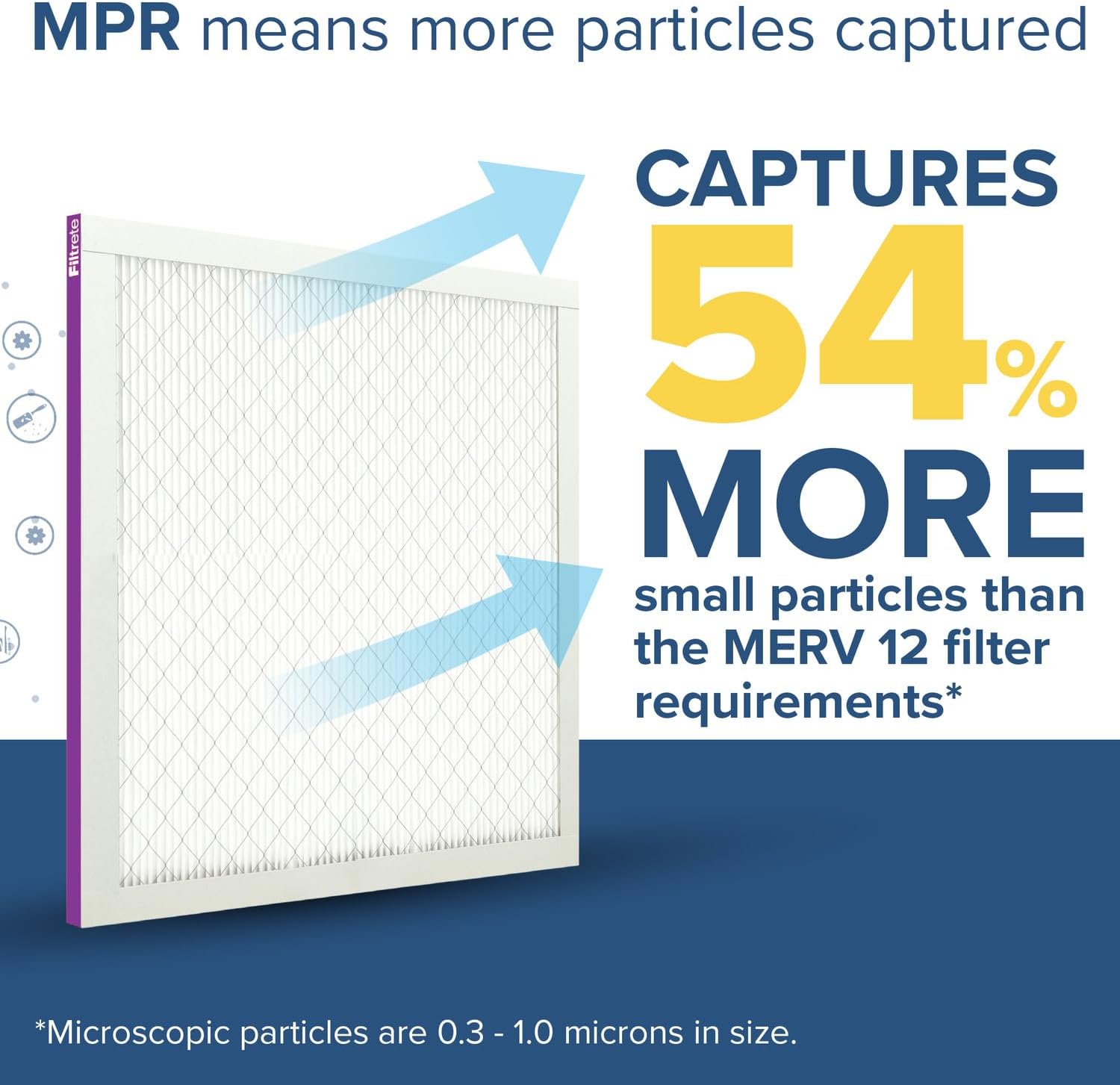 Filtrete 12x24x1 AC Furnace Air Filter, MERV 12, MPR 1500, CERTIFIED asthma & allergy friendly, 3 Month Pleated 1-Inch Electrostatic Air Cleaning Filter, 2-Pack (Actual Size 11.69x23.69x0.78 in) ? ? ? ? ? - Image 4