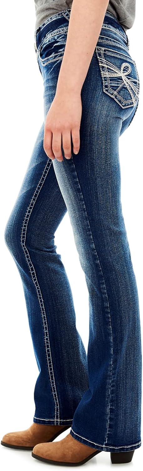 WallFlower Luscious Curvy Bootcut Jeans for Women Mid-Rise Insta Stretch Denim in Petite, Midsize, Plus Size, Juniors Jeans ? - Image 3
