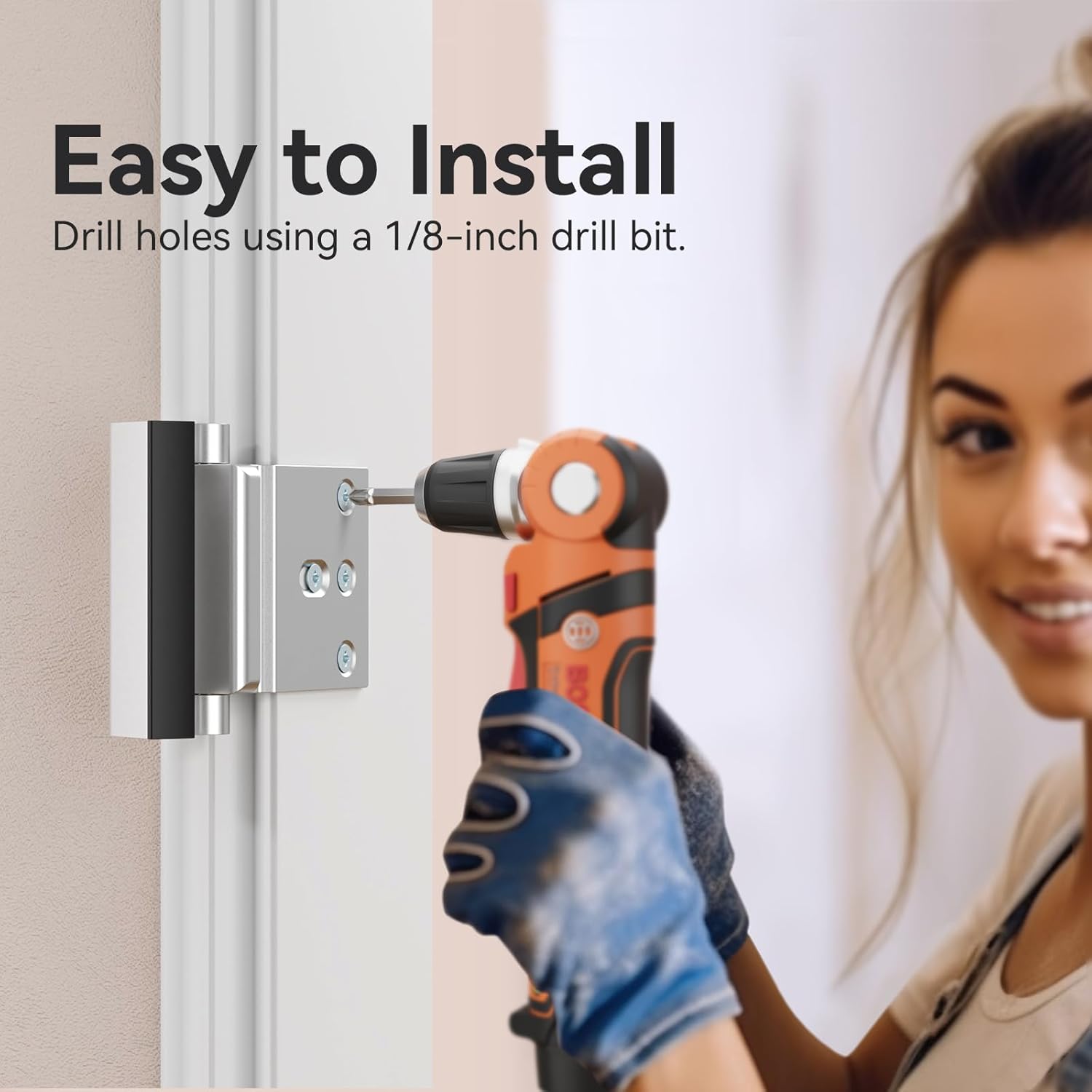 2Pcs Security Door Locks, Door Reinforcement Lock for Childproof, Withstand 800lbs Force, Elevate Home Security, and Deter Unauthorized Entry, Aluminum Construction (Silver) ? ? ? ? ? - Image 5
