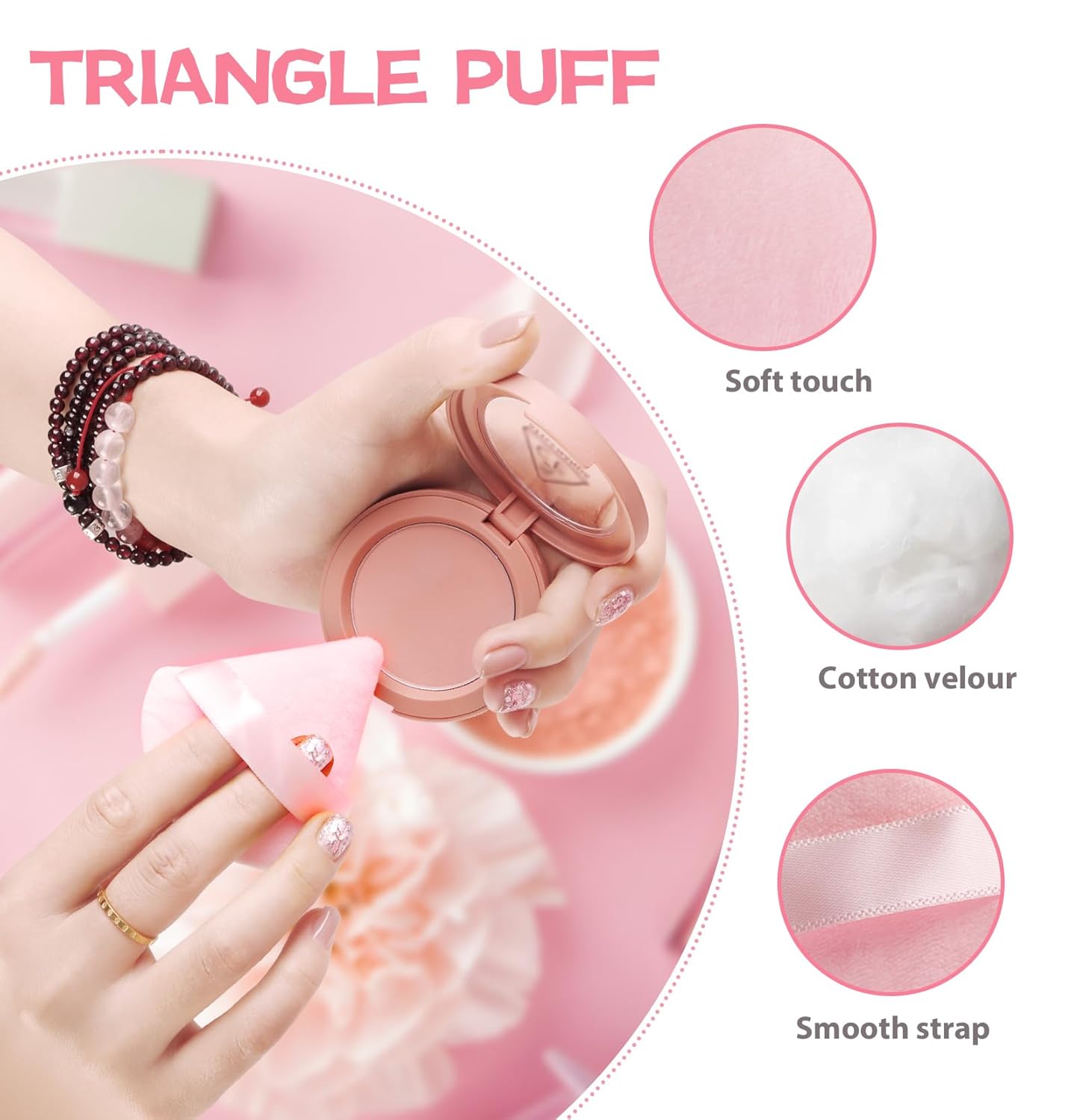 8 Pieces Triangle Powder Puff Face Soft Triangle Makeup Puff Velour Cosmetic Foundation Blender Sponge Beauty Makeup Tools ? ? ? ? ? - Image 6