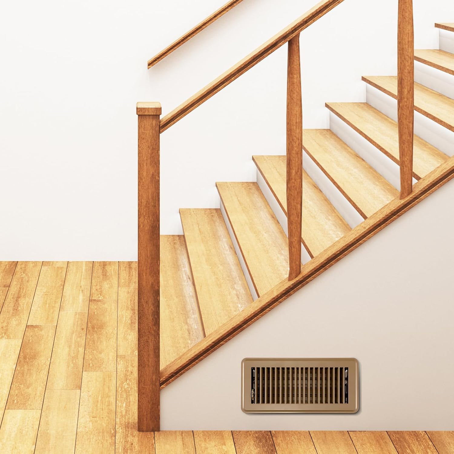 4 x 10'' Floor Vent Covers Heavy Duty Floor Register Metal Heat Vent Covers with Rust Proof Finish for Home Floor Heater (Brown,8 Pcs) ? ? ? ? ? - Image 5