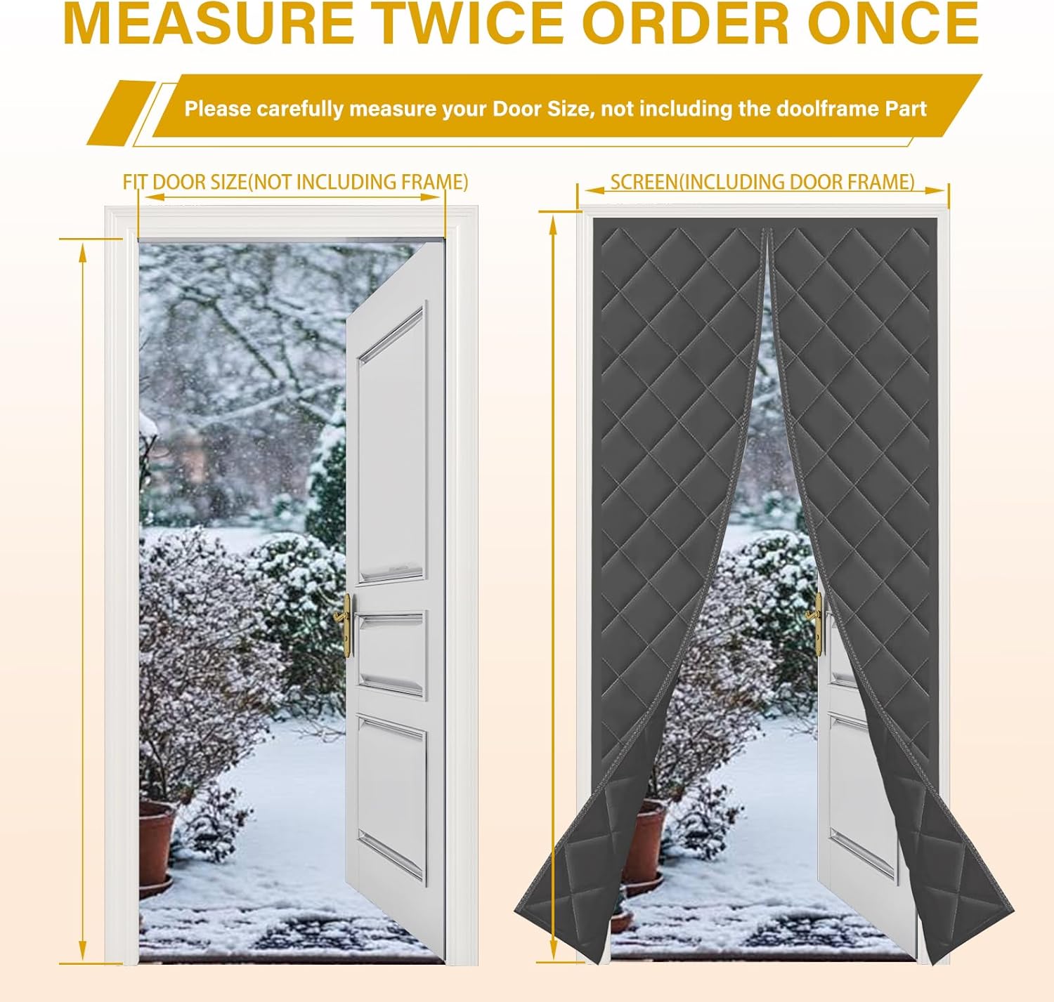 Insulated Door Curtain Fit Door 36 - Image 6