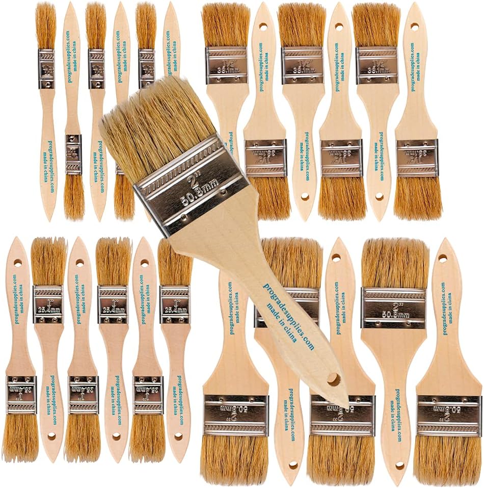 Vermeer Chip Paint Brushes - 24-Pack Chip Brushes in Assorted Sizes for Paints, Stains, Varnishes, Glues, & Gesso - Home Improvement - Interior & Exterior Use ? ? ? ? ?