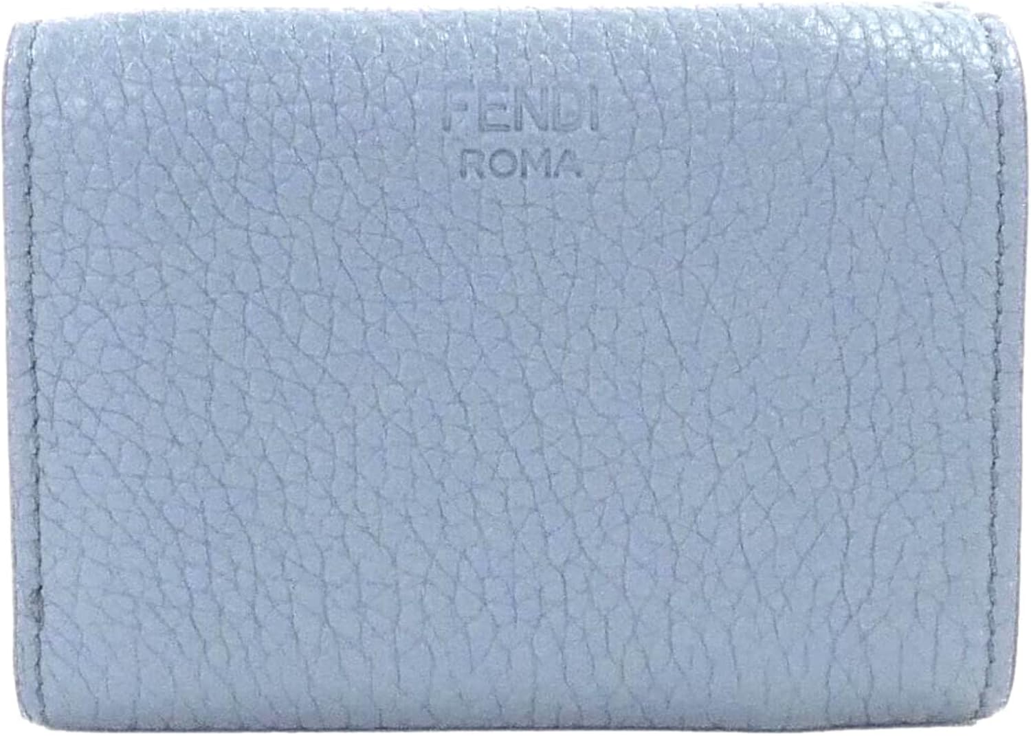 FENDI Selleria Leather Sky Blue Micro Trifold Wallet ? ? ? ? ? - Image 2