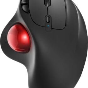 Nulea M501 Wireless Trackball Mouse, Rechargeable Ergonomic, Easy Thumb Control, Precise & Smooth Tracking, 3 Device Connection (Bluetooth or USB Receiver), Compatible for PC, Laptop, Mac, Windows. ?   ?   ?  ?   ?