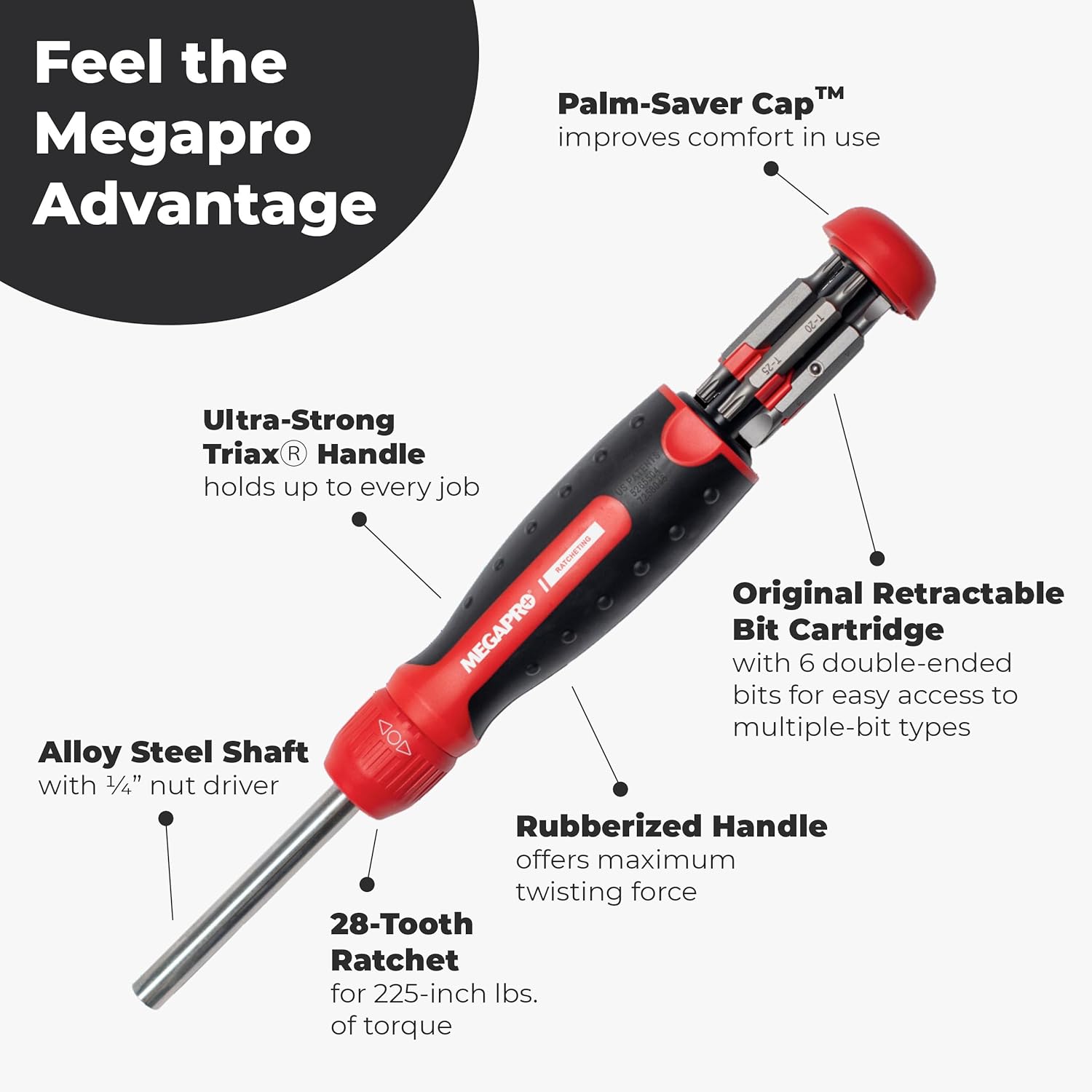 Ratcheting Screwdriver - 13-in-1 Multi Bit Screw Driver w/ ? - Image 3
