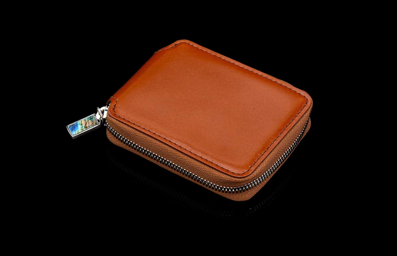 William Henry Leather Goods Collection Zipper Bi-Fold Wallet (Labradorite, Bourbon Monte Carlo) ? ? ? ? ? - Image 2