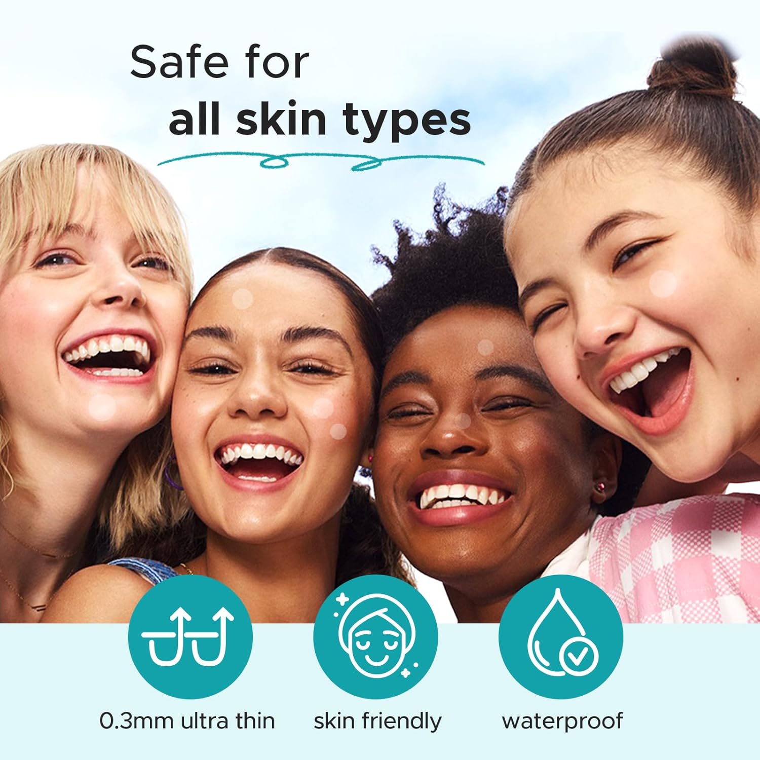 Acne Patch Pimple Patch, 4 Sizes 140 Patches Acne Absorbing Cover Patch, Hydrocolloid Invisible Acne Patches For Face Zit Patch Acne Dots Tea Tree, Calendula Oil ? ? ? ? ? - Image 5