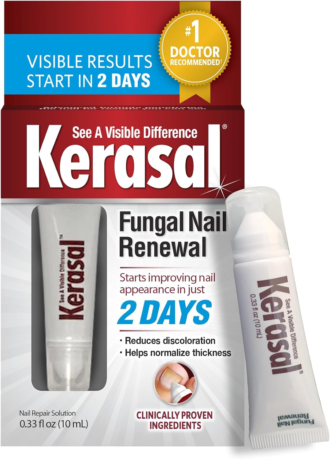 Kerasal Nail Renewal, Restores Appearance of Discolored or Damaged Nails, 0.33 fl oz (Packaging May Vary) ? ? ? ? ?