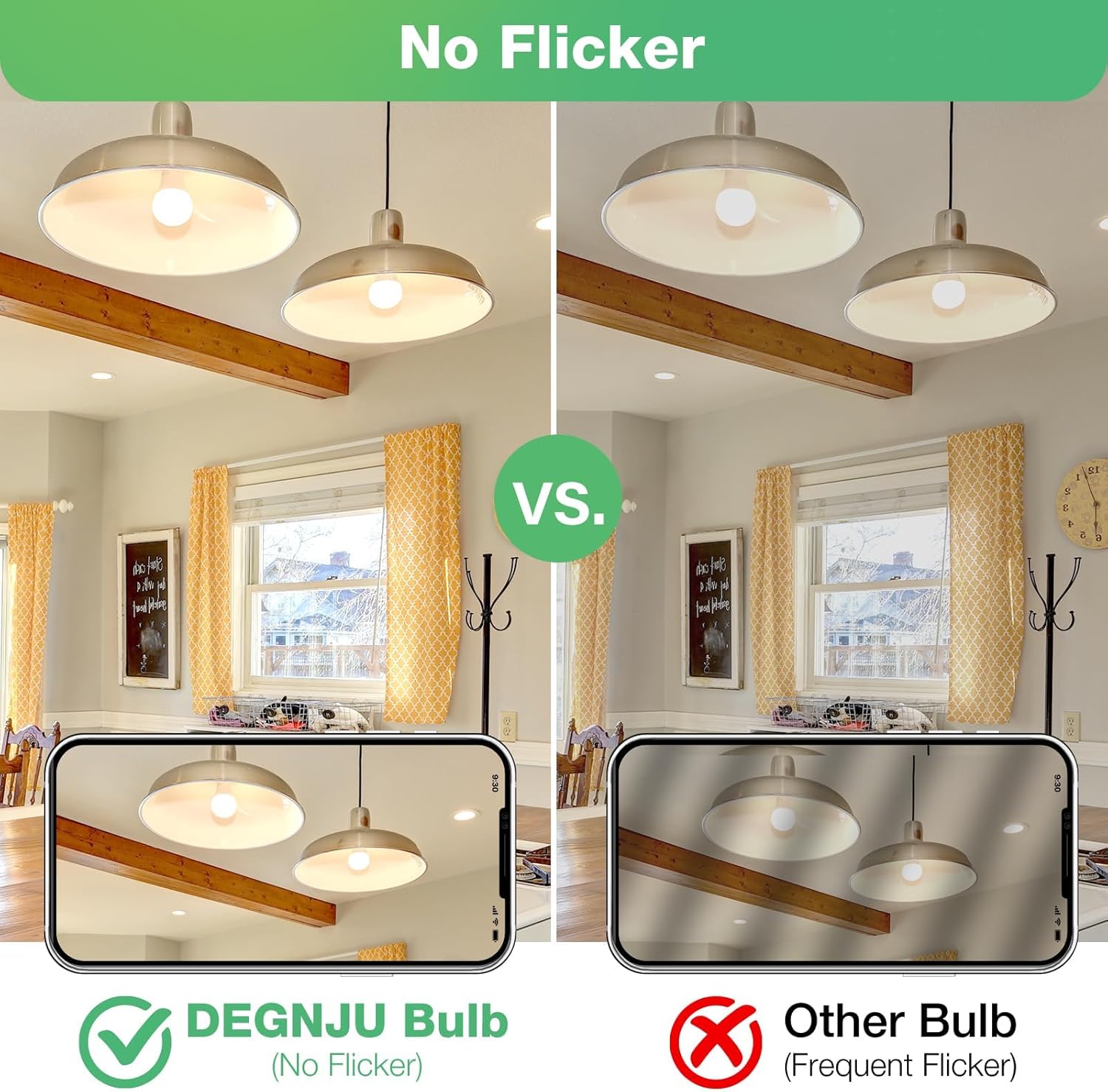 A19 Light Bulbs 100 Watt 2700K Warm White,Non-Dimmable,E26 Base,1500 Lumens,Suitable for Bedroom Living Room Home Office,6 Pack ? ? ? ? ? - Image 6