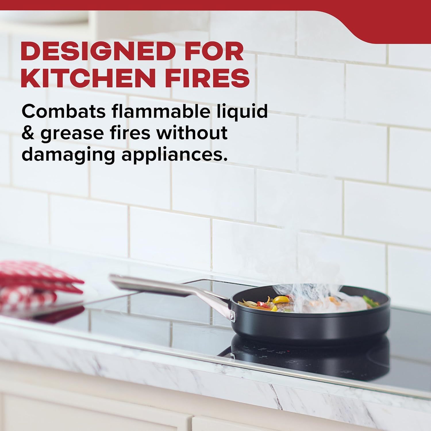 Kidde Kitchen Fire Extinguisher, Home Use for Grease Fires, 3.9 Lbs., Wall Mount Included, White ? ? ? ? ? - Image 2