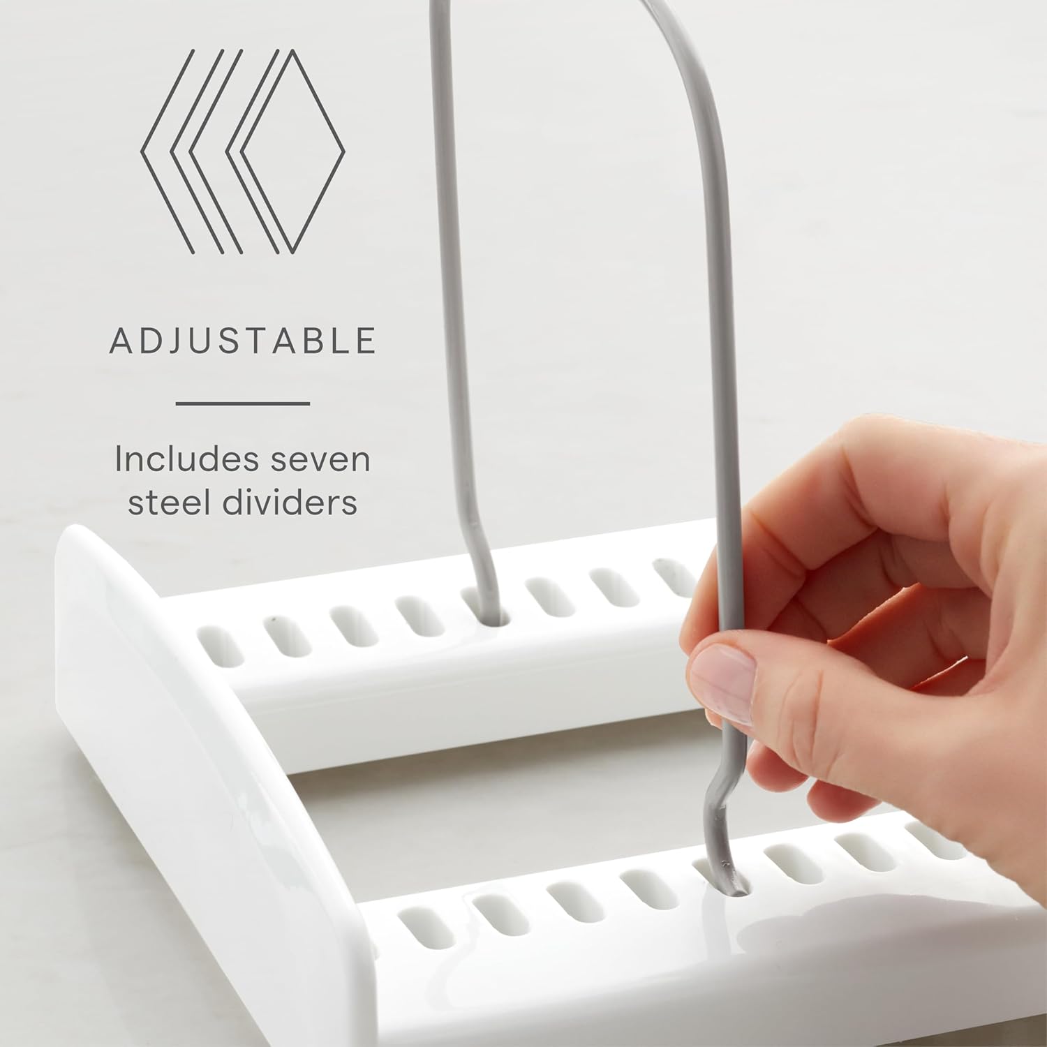 YouCopia StoreMore Adjustable Bakeware Rack, Cookie Sheet Baking Pan and Tray Organizer for Kitchen Cabinet and Pantry Storage, Standard, White ? ? ? ? ? - Image 2