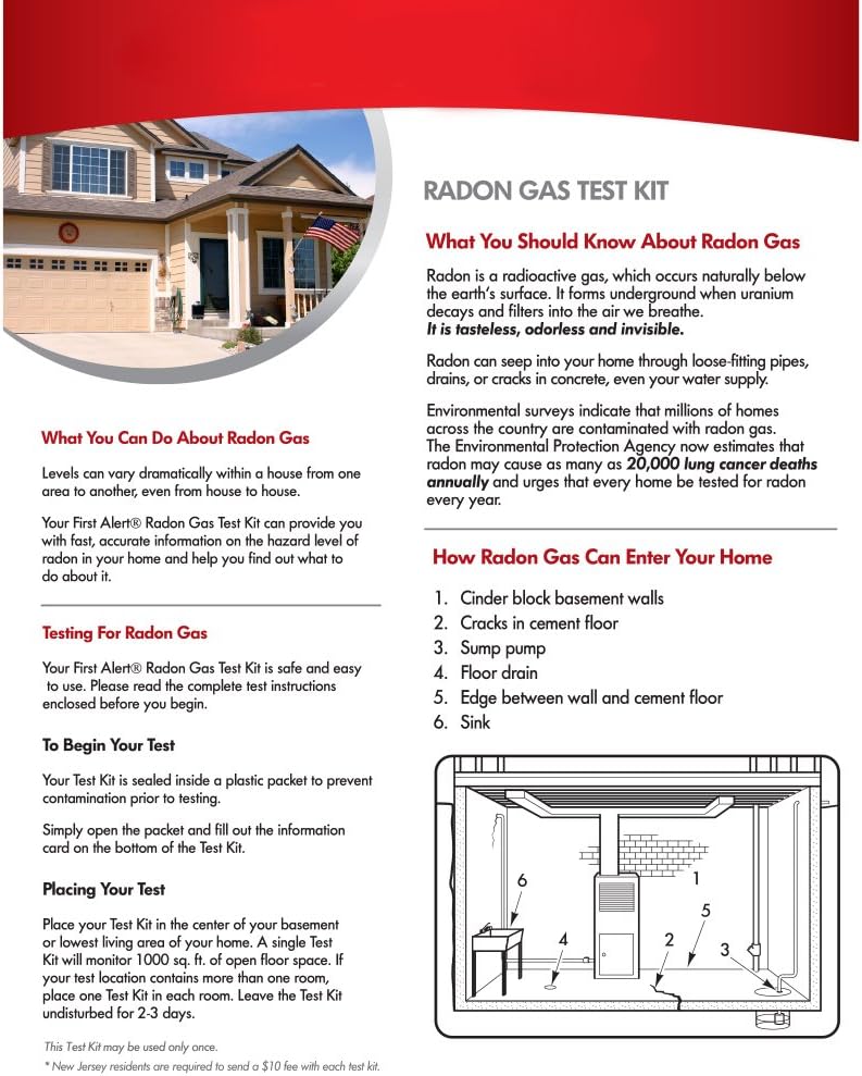 First Alert Radon Gas Test Kit, RD1 ? ? ? ? ? - Image 2