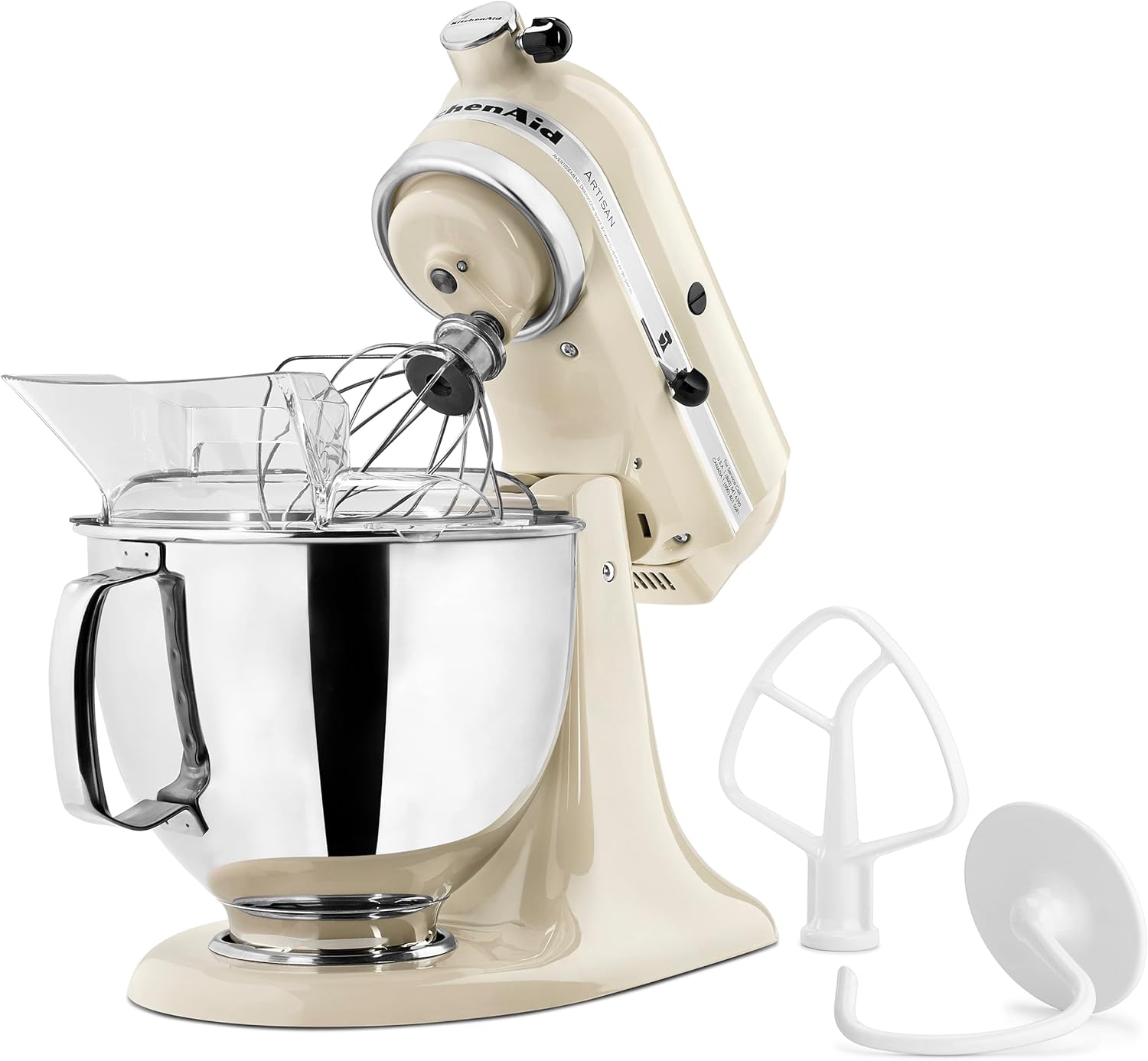 KitchenAid Artisan Series 5 Quart Tilt Head Stand Mixer with Pouring Shield KSM150PS, Almond Cream ? ? ? ? ? - Image 3