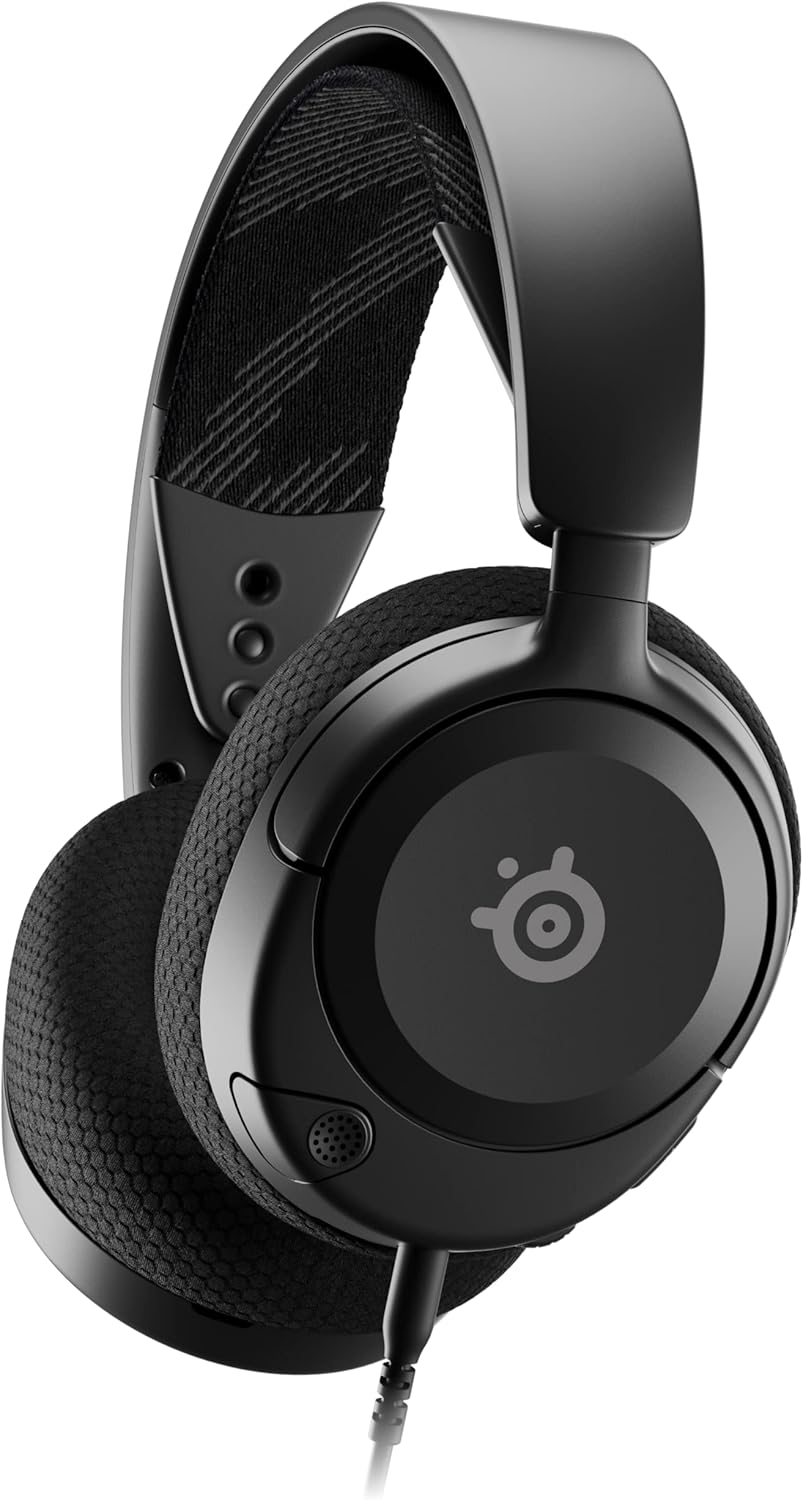 SteelSeries Arctis Nova 1 Multi-System Gaming Headset ? Hi-Fi Drivers ? 360? Spatial Audio ? Comfort Design ? Durable ? Ultra Lightweight ? Noise-Cancelling Mic ? PC, PS5/PS4, Switch, Xbox - Black ? ? ? ? ?