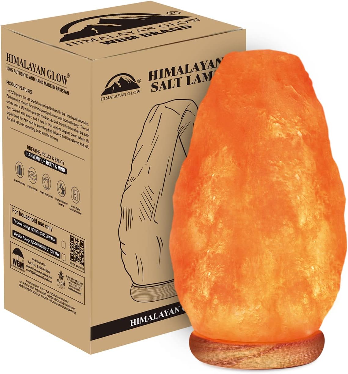 Himalayan Glow Salt Lamp with Dimmer Switch 5-7 lbs ? ? ? ? ?