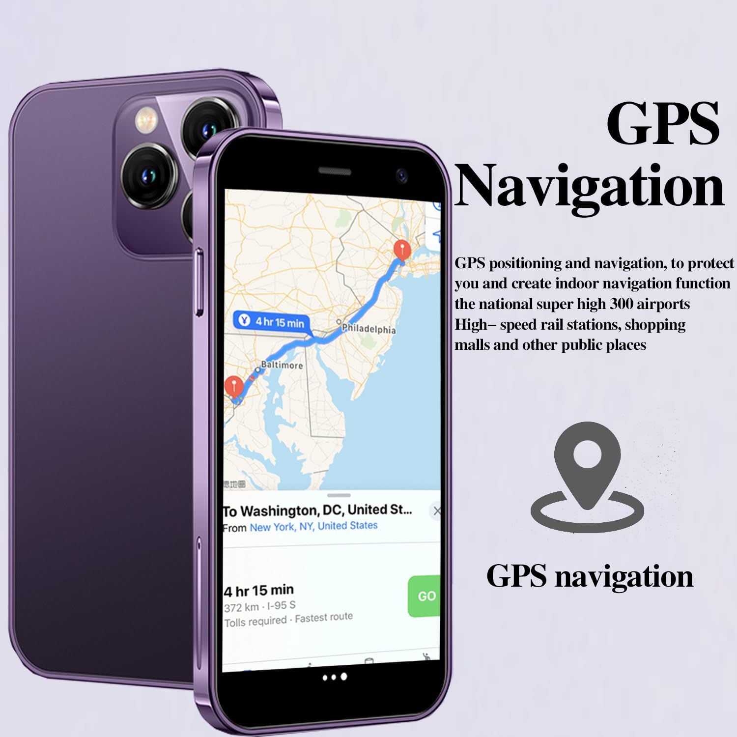 Mini Smartphone Students Quad Core Smallest Mobile Phone 3.0 Inch Unlocked Android Kids Cell Phones Dual Sim Card Cute Palm Child 3G Small Smartphone (Purple,2GB+16GB) ? ? ? ? ? - Image 5