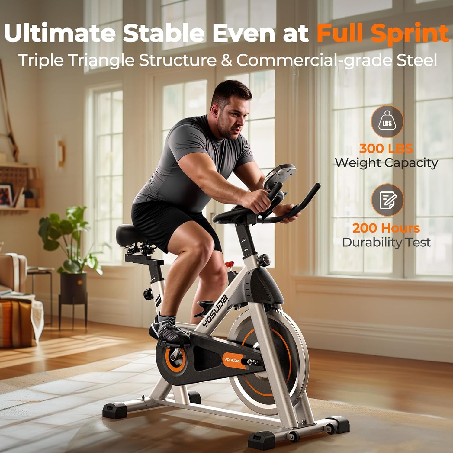 YOSUDA Indoor Cycling Bike Brake Pad/Magnetic Stationary Bike - Cycle Bike with Tablet Mount & Comfortable Seat Cushion ? ? ? ? ? - Image 3