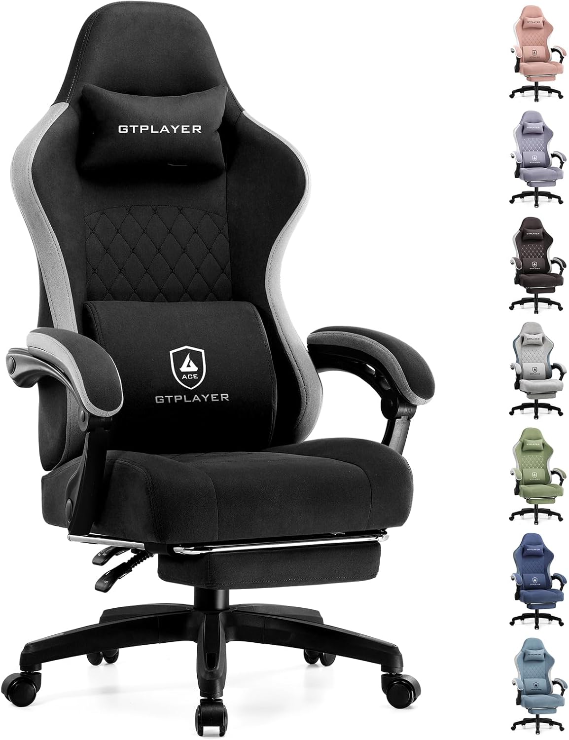 GTPLAYER Gaming Chair, Computer Office Chair with Pocket Spring Cushion, Linkage Armrests and Footrest, High Back Ergonomic Computer Chair with Lumbar Support Task Chair with Footrest ? ? ? ? ?