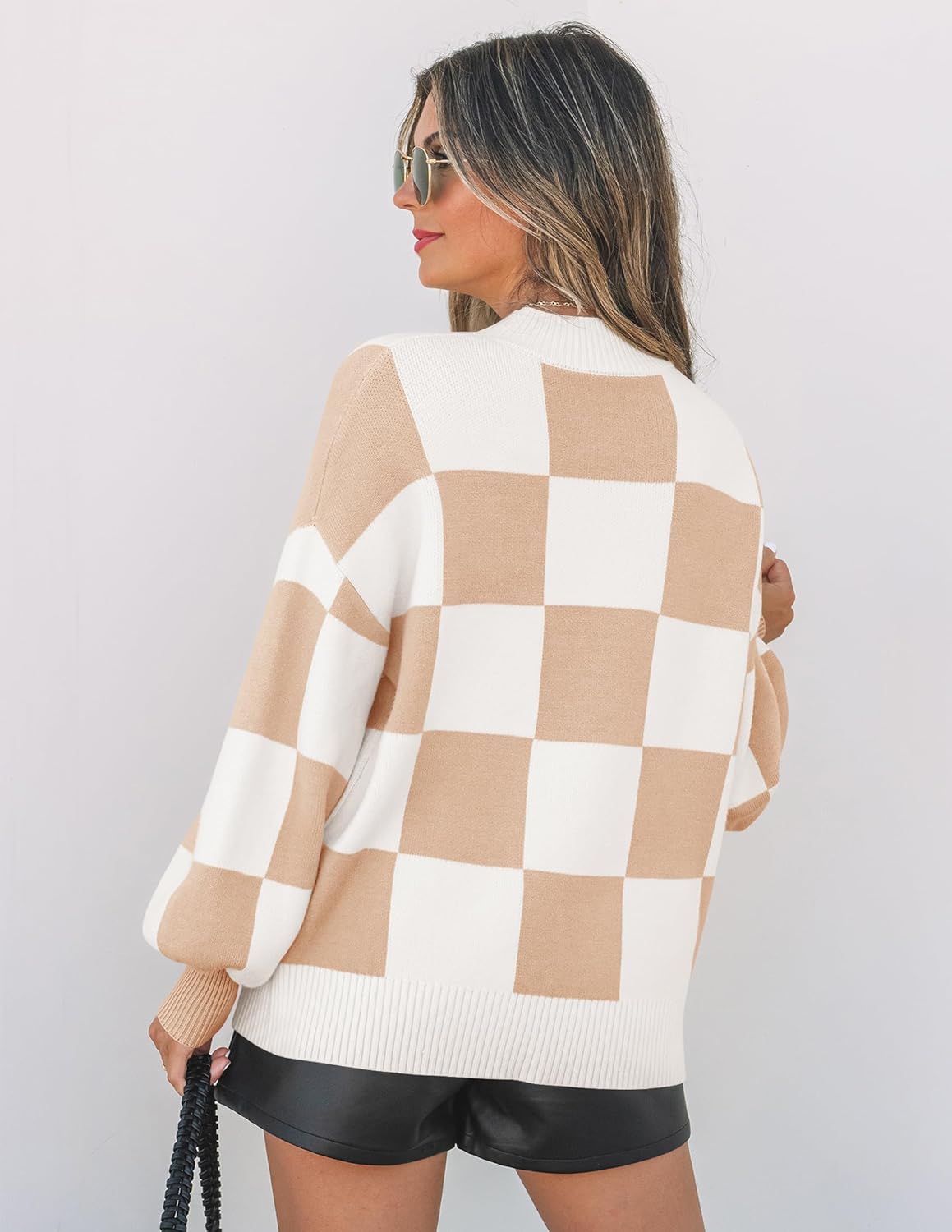 ZESICA Women's Fall Fashion Turtleneck Long Sleeve Striped Ribbed Knit Loose Pullover Sweater Tops ? ? ? ? ? - Image 3