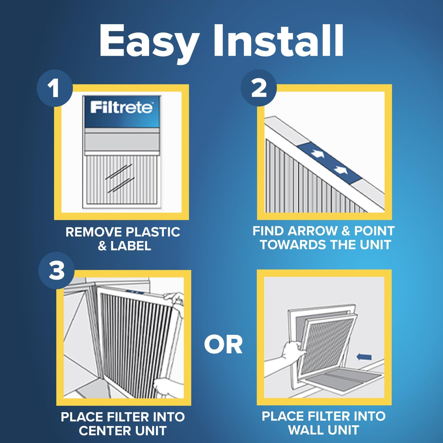 Filtrete 12x24x1 AC Furnace Air Filter, MERV 12, MPR 1500, CERTIFIED asthma & allergy friendly, 3 Month Pleated 1-Inch Electrostatic Air Cleaning Filter, 2-Pack (Actual Size 11.69x23.69x0.78 in) ? ? ? ? ? - Image 3